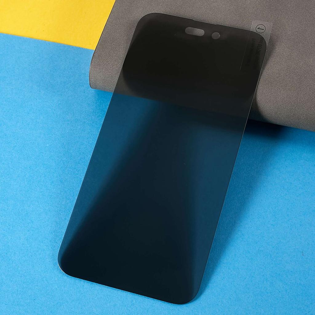 Для iPhone 14 Pro Max 6,7 дюйма Защитная пленка из закаленного стекла с защитой от шпионажа и взрыва, с полным клеевым слоем, устойчивая к царапинам, HD, с полным покрытием экрана