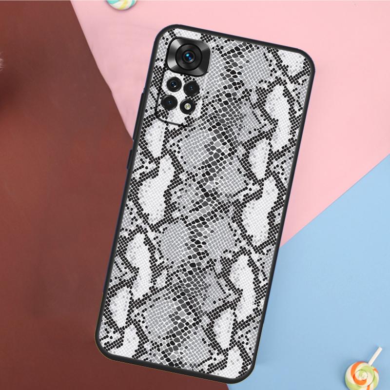 Чехол с текстурой змеиной кожи для Xiaomi Redmi Note 14 13 12 9 10 11 Pro 9S 10S 11S 12S Redmi 14C 10C 12C 13C