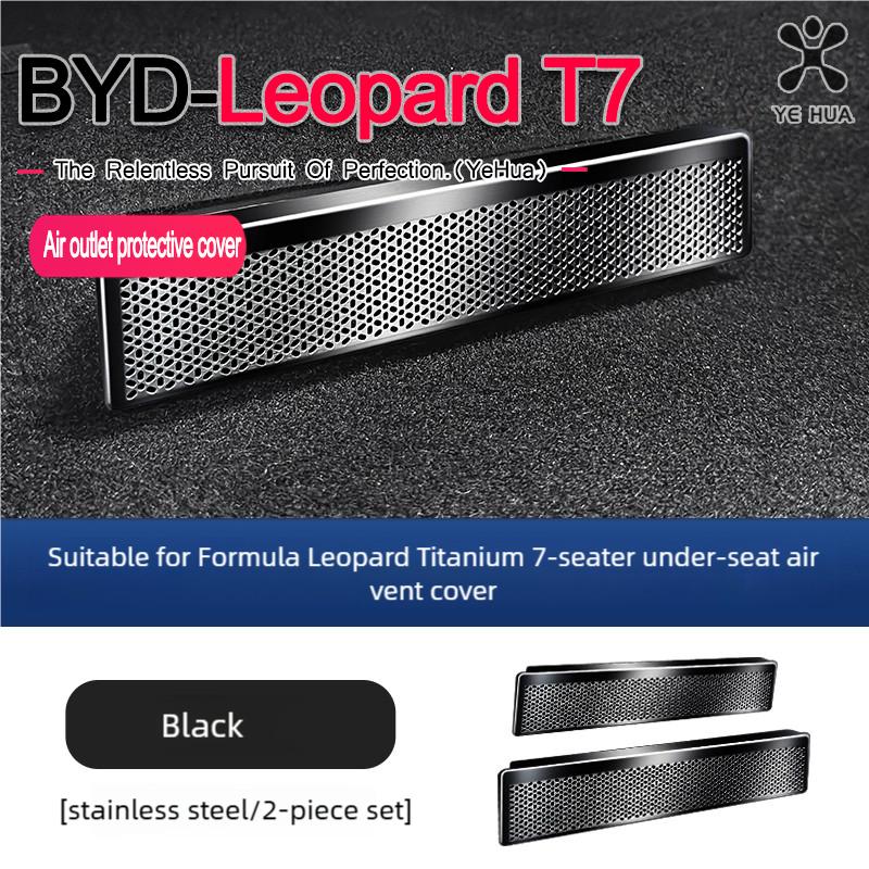 Для BYD 2025-26 Formula Leopard Titanium 7 Защитная накладка на задний воздуховод сиденья Автомобильная решетка-защита от засорения для заднего outlet