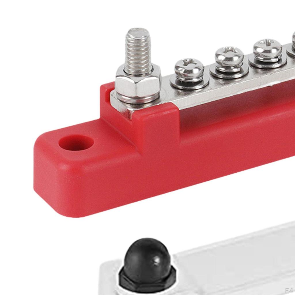 6-Way Copper Busbar Power Distribution Block for Automotive And Marine Use