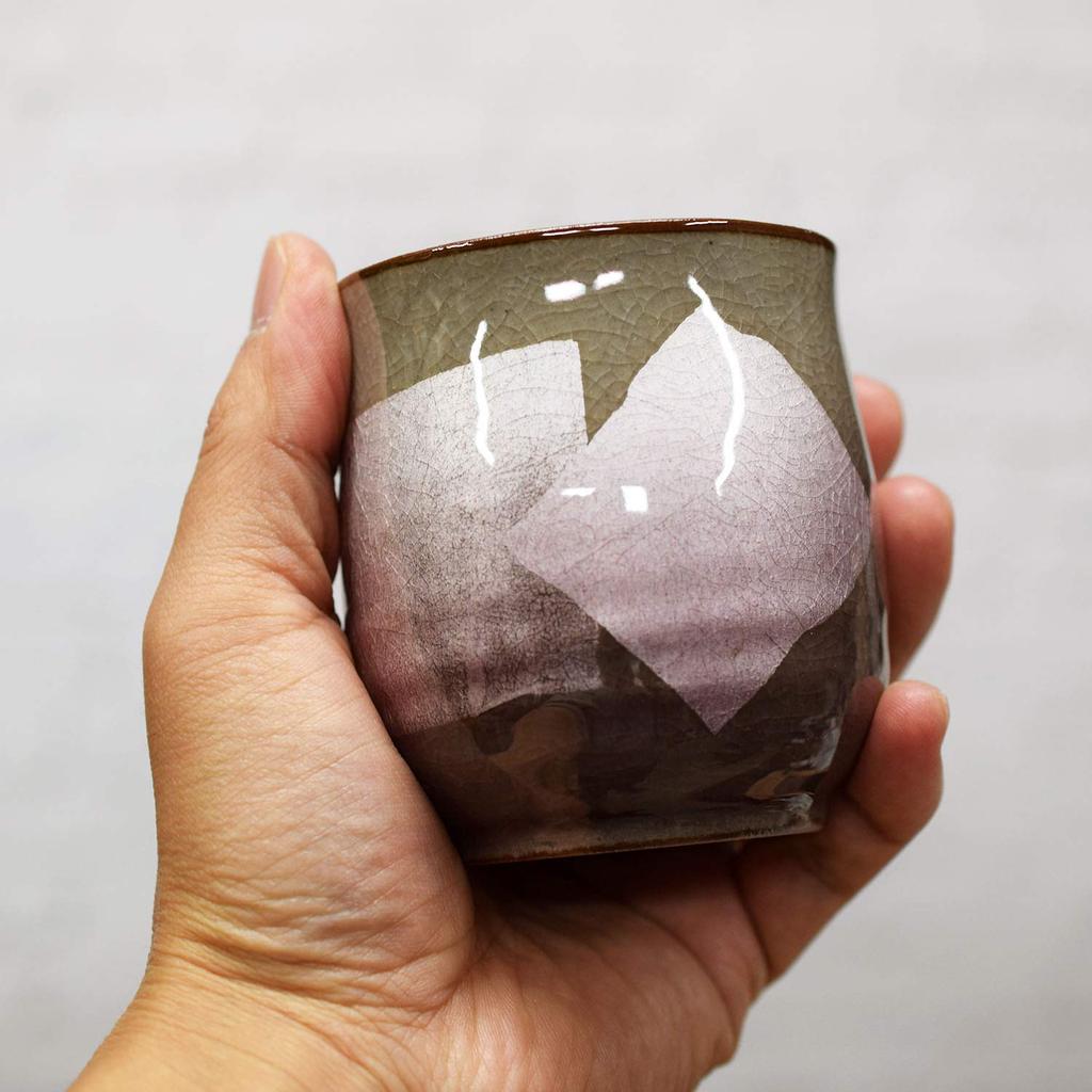 Waza no Kura Kutani ware чашка для чая серебряного цвета фиолетового цвета керамика бренд японская посуда чашка для чая антиквариат праздничный подарок