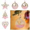 Heart Christmas Hanging Ornament Wooden Santa Claus Ornament Cute Xmas Tree Pendant  Christmas