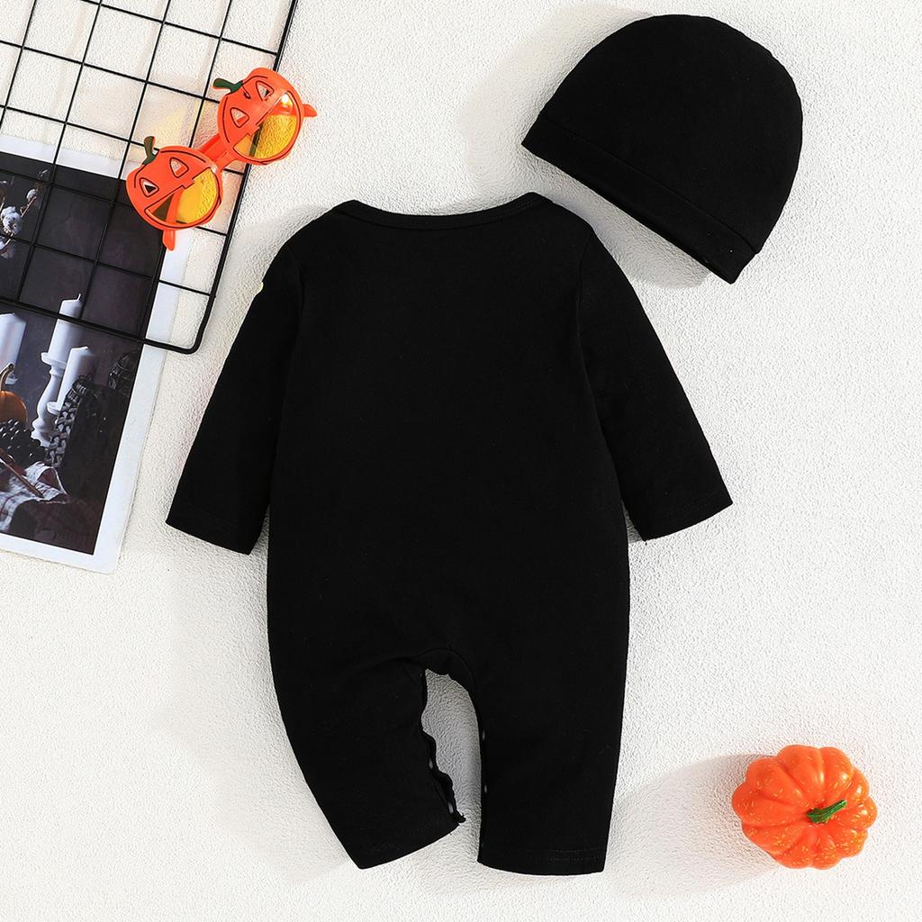 Детский комбинезон с длинными рукавами и принтом на Хэллоуин для малышей, детский комбинезон