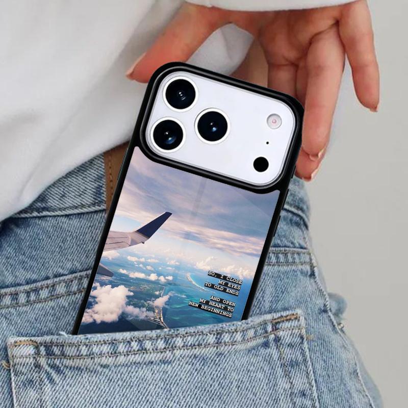 Airplane Travel Phone Case for iPhone 16e 15 14 13 12 17 Pro Max Plus Air 17pro Cover Coque