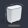 Compact Press-Top Trash Can for Bathroom, Bedroom, or Kitchen