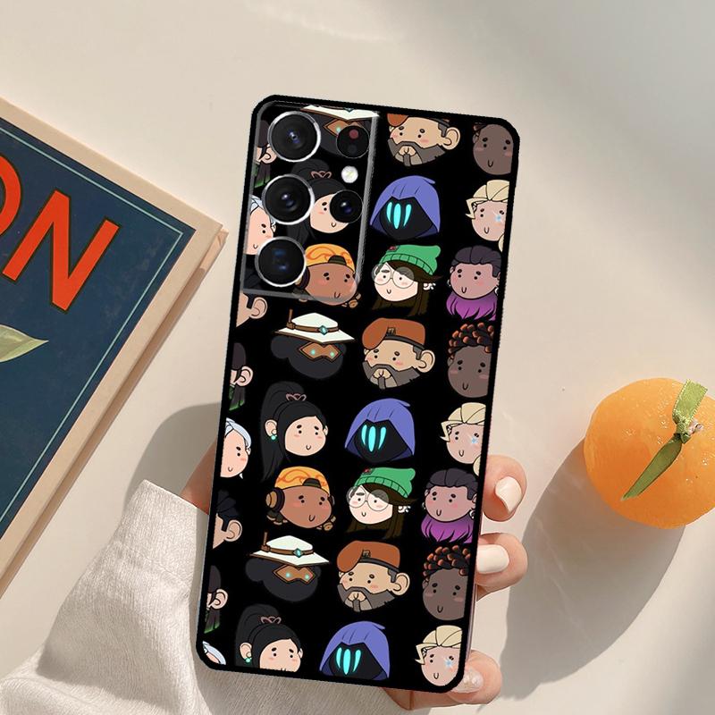 Мультяшный чехол для телефона Valorant для Samsung Galaxy S25 S26 Ultra S24 S20 S21 S22 S23 Plus S10 S25 FE Задняя крышка