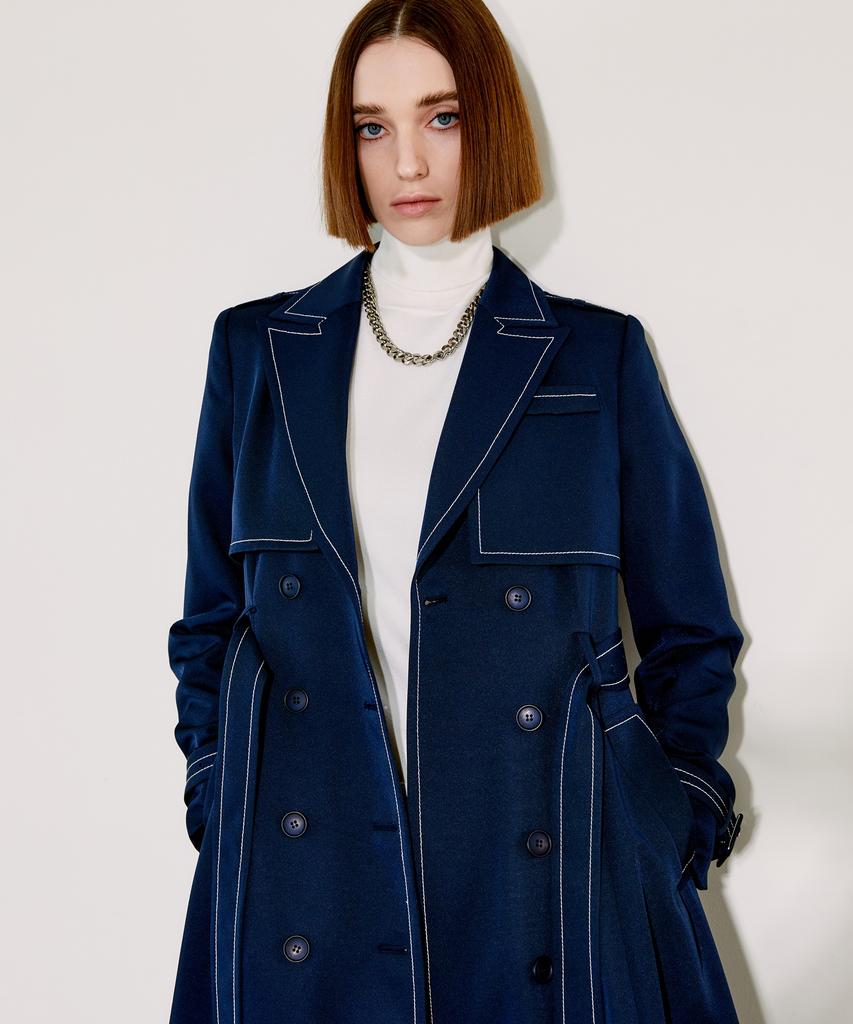 Chaenewyork The Tailored Trench Coat [Navy]