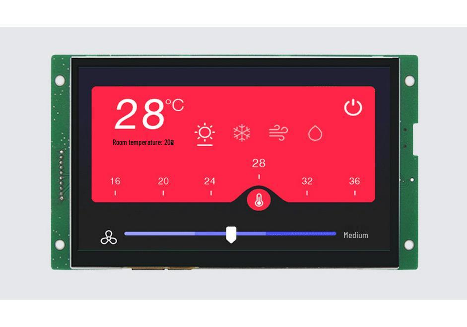 Hengyuwei 7" Touch Display, Ultra-Wide Temp -40-80°C, for Energy Storage Power 485 Communication.