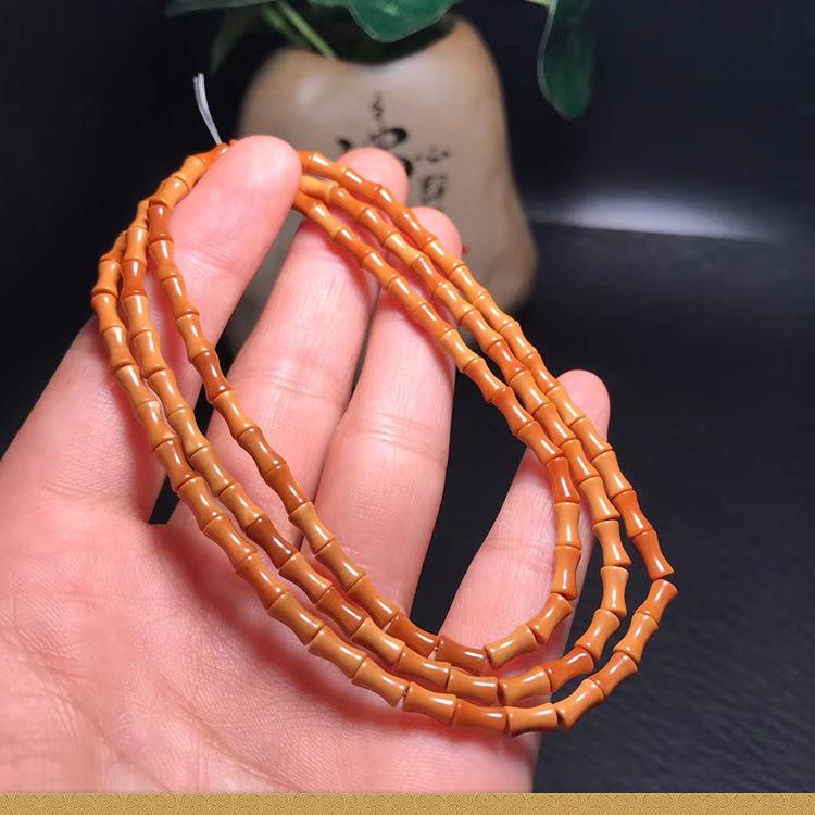 Чётки из оливковой косточки и бамбука со 108 бусинами и разделителем «Принц»