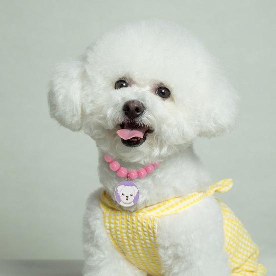 Ожерелье для домашних животных, ошейник из бисера, аксессуары для маленьких собак, невыцветающий искусственный жемчуг, регулируемые украшения для домашних животных