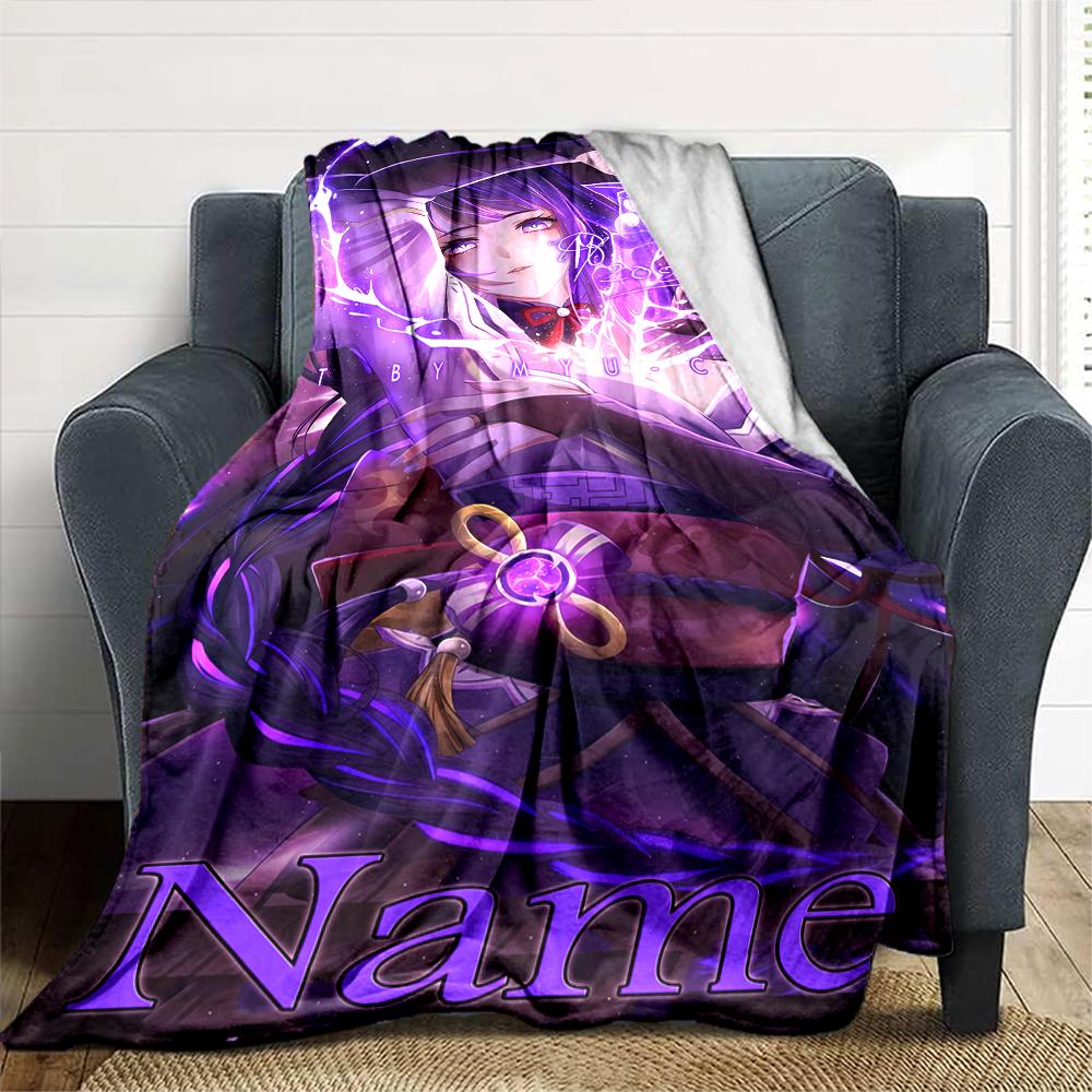 Customiz Name Personality Genshin Impact Balzebub Blanket Soft &Warm Sofa Office Bed Travel Lunch Break Blanket, Gift Suitable All Seasons