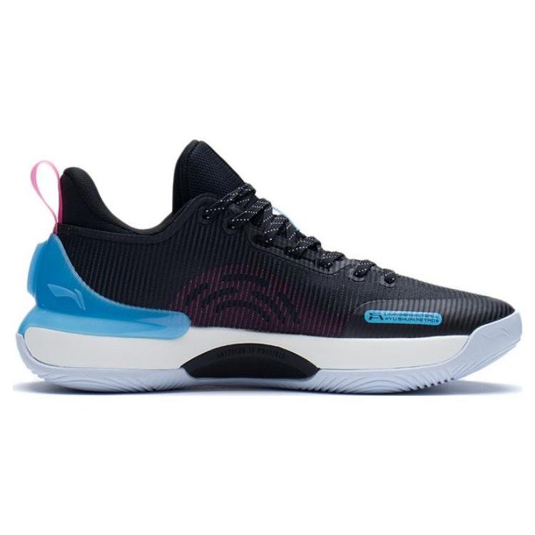 Li Ning YuShuai Ретро Текстиль, Синтетическая Кожа, ТПУ Устойчивый к истиранию Дышащий Низкие Баскетбольные Кроссовки Мужские ABPS031-1