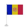 Drapeau - Andorre - Mini Drapeau Ventouse - 20 X 30 Cm - Polyester - Impression Recto/Verso