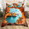 Kids Surfboard Duvet Cover Twin Queen Hawaii Ocean Surfing Bedding Set Boys Teens Men Sea Coastal Flower Decor Comforter Cover