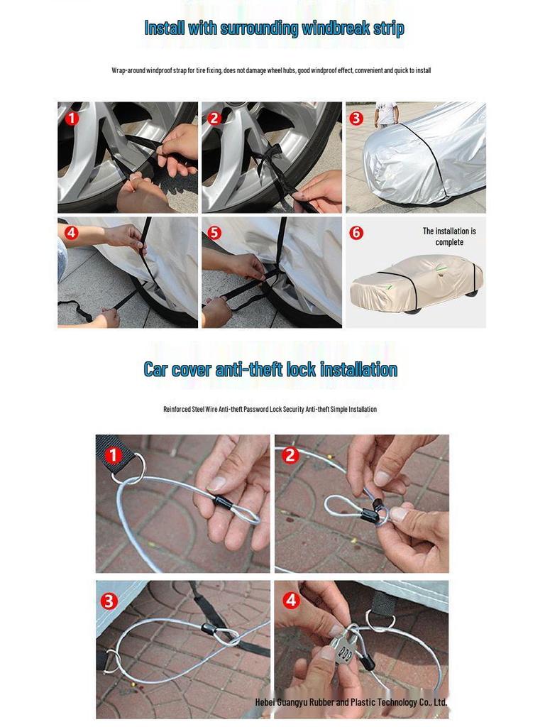 Универсальный всесезонный водонепроницаемый чехол для автомобиля с подкладкой для защиты от солнца и дождя