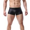 Men Boxer Underwear Elastic Mid-rise High Elasticity Tight Cut Shorts Panties Solid
