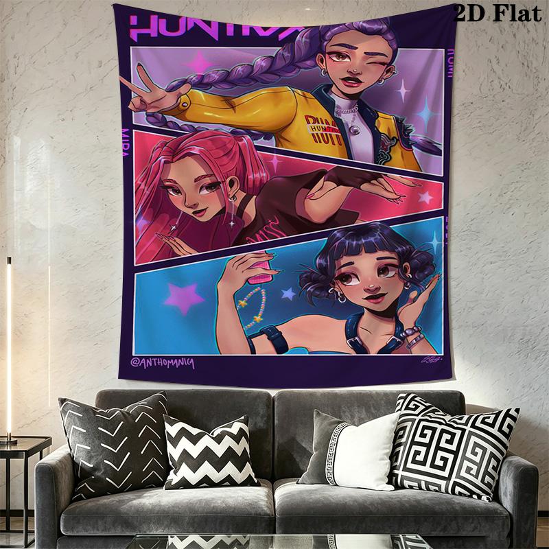 Vivid Fashion Show Bold Colors Unite Tapestry Wallmounted Fashion Print Background Wall Hanging Cloth Atmospheric Background Cloth Wall Decoration
