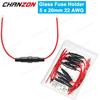 10pcs 5x20 Inline Glass Auto Fuse Boxes Holder Screw Types Tube Case Blow Hold Support 250V 125V 12V 5x20mm 22 AWG Wire Line Fuse Holders1