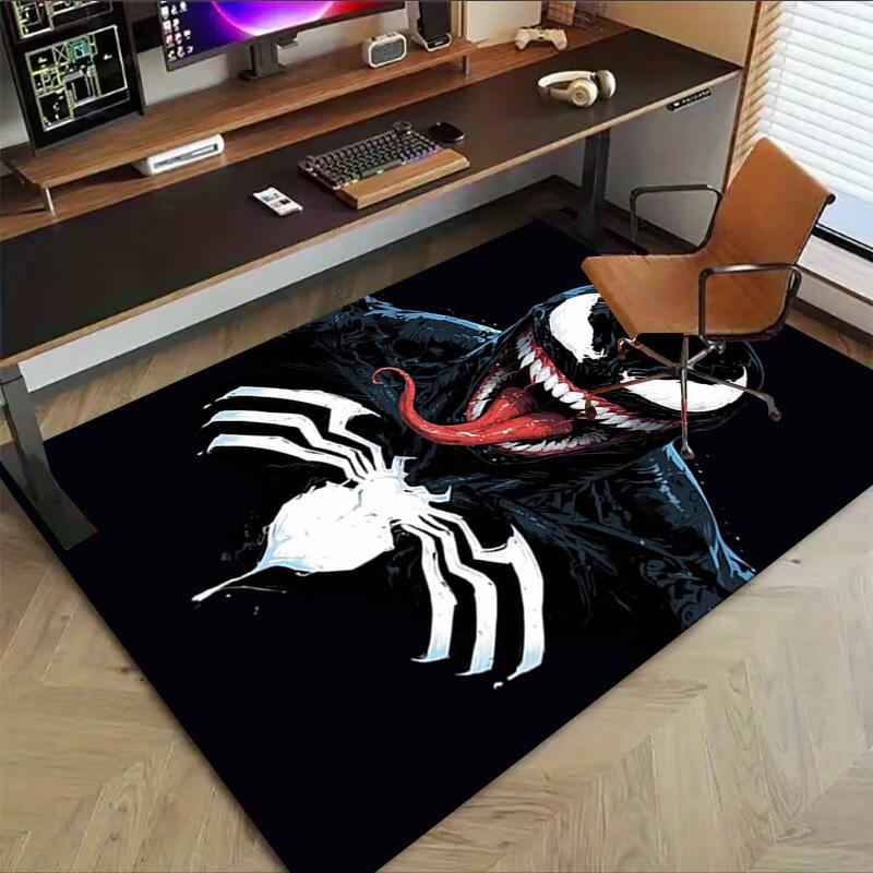 Venom Iconic Costume Carpet For Playroom Bedroom Living Room Sofa Home Decorkids Game Area Rug Nonslip Floor Mat
