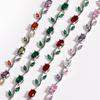 Sparkling Stones Rhinestone Bracelet Colorful Crystal Leaf Vine Bracelet  Wedding Jewelry