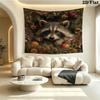 Christmas animals Wall tapestry, aesthetic printed fabric blanket, suitable for bedroom, living room, and home decor.