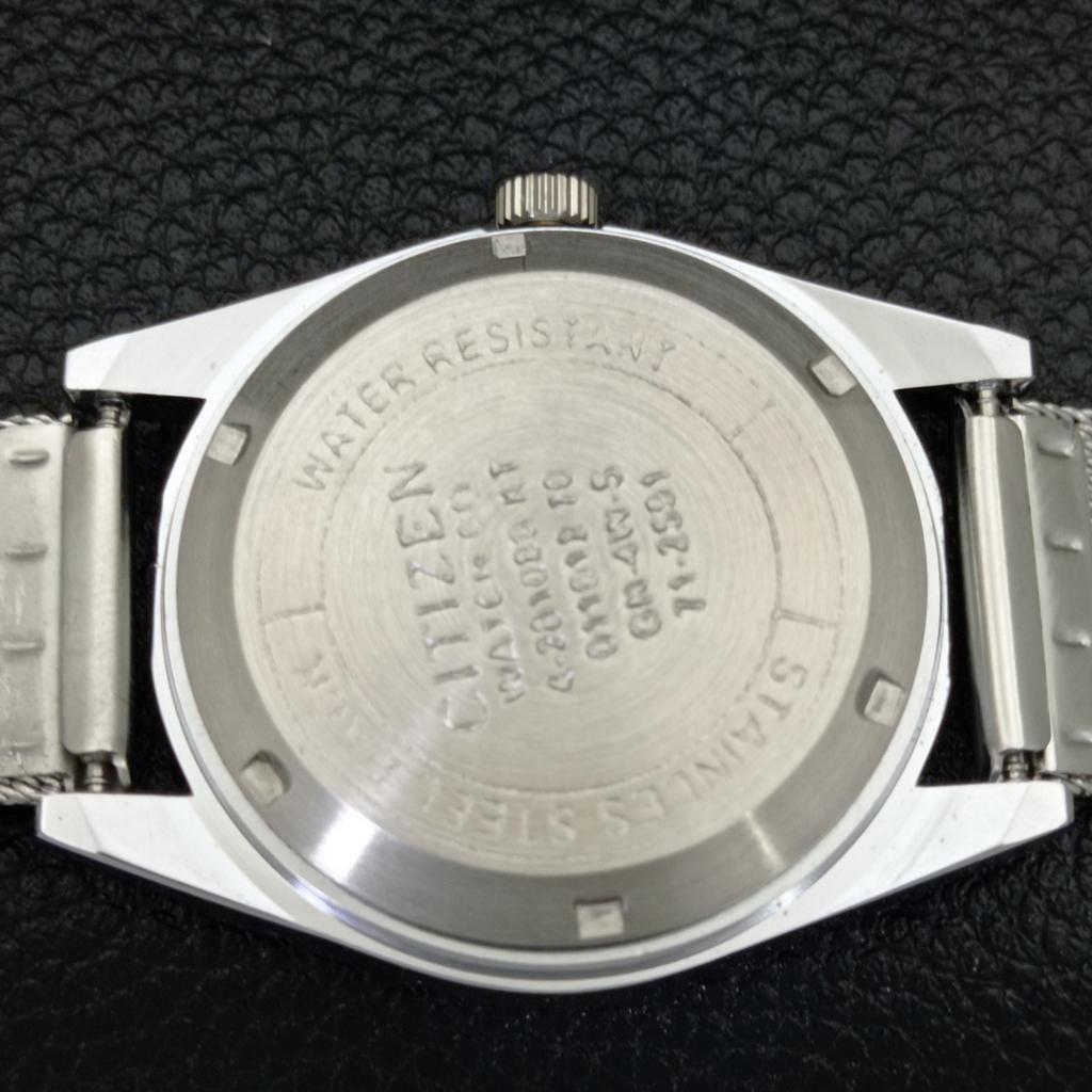 ВОССТАНОВЛЕННЫЕ МУЖСКИЕ ЧАСЫ CITIZEN AUTOMATIC 8200 JAPAN DAY&DATE СИНИЙ ЦИФЕРБЛАТ a432566-2 R112-a432566
