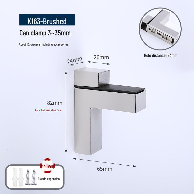 F-образный зажим для стекла Duckbill для ванной комнаты/кухни