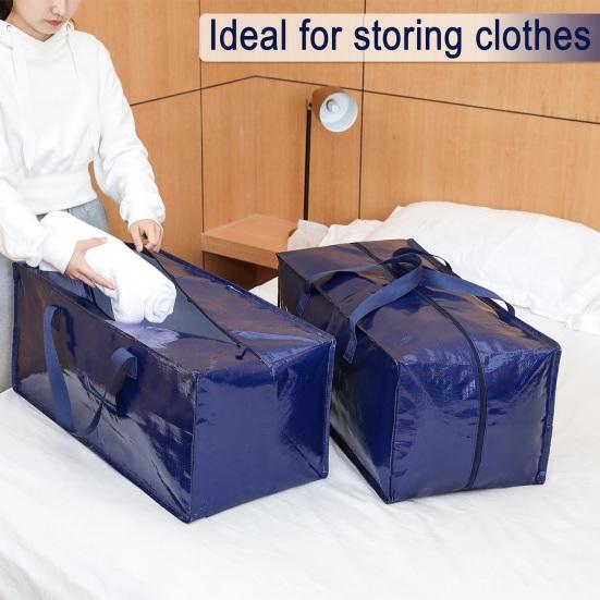 Водонепроницаемая сумка для переезда Очень большая Сверхпрочная Сумка-тоут для хранения Складная сумка для хранения с лямками для рюкзака Молнии Усиленные ручки для упаковки Общежитие