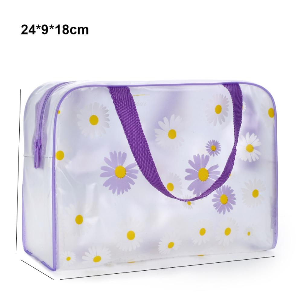 Цветочные ПВХ косметички Водонепроницаемая прозрачная косметичка Высококачественный кейс для косметики Дорожная косметичка