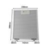 Silver Cooker Hood Filters Metal Mesh Extractor Vent Filter 300X240X9mm For Most Leading Brand Range Hoods With Enhanced Grease