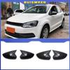 2 шт. для Volkswagen VW Polo MK5 6R 6C 2009-2017 ABS, боковое крыло заднего вида, крышка зеркала, отделка корпуса, OX, рог, стиль, внешний вид