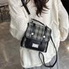Plaid Backpack Women's New Fashionable Versatile Go Out Shopping Hand Carry Backpack Student Schoolbag