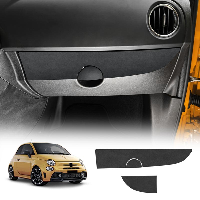 Верхняя замшевая наклейка LHD RHD Для Fiat 500 2008-2024 Abarth 595/695 2012-2024 Салонный аксессуар: отделка ящика для пассажира на переднем сиденье