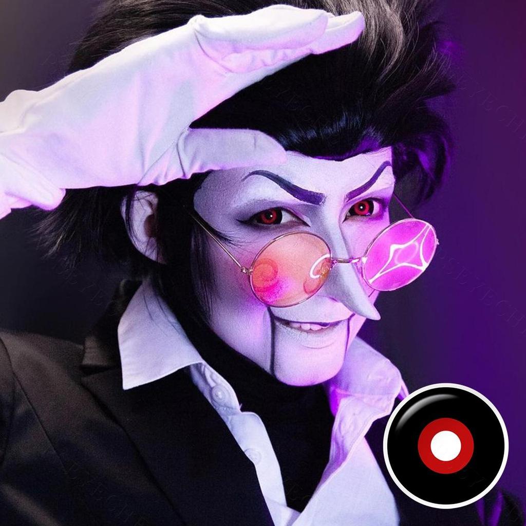 Pseyeche 17MM Role Playing Contact Lenses Tokyo Ghoul Black And Red Mini Sclera Lenses Halloween Contact Lenses 1 Pair Yearly Crazy Lens