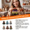 Multi-layer Fabric Tree Ornament Sewing Kit, Christmas Tree-Shaped DIY Handcraft Sewing Set, Holiday Decorations
