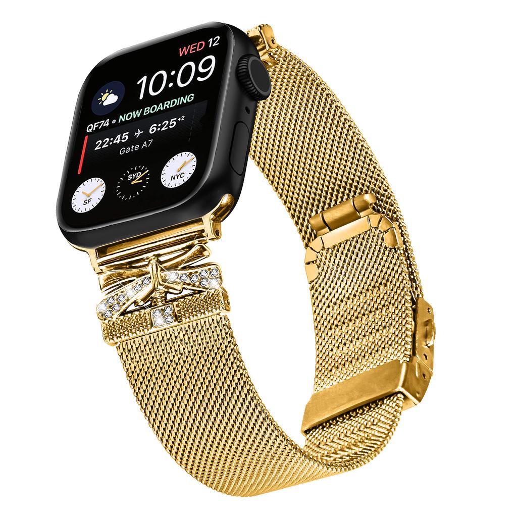 For Apple Watch 10 46mm/Ultra 2/Ultra 49mm/9 8 7 45mm/SE (2023) SE (2022) SE 6 5 4 44mm/3 2 1 42mm Electroplating Watch Strap