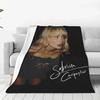 Уютное одеяло Sabrina Carpenter Eras Tour, мерч, декоративное для кровати, для альбома Espresso, мягкий фланелевый плед для автомобиля