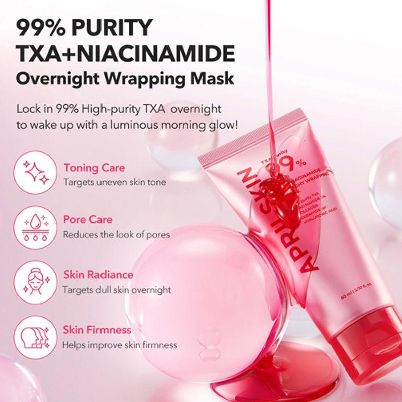 Aprilskin TXA Niacinamide 99 Ночная обертывающая маска 80 мл