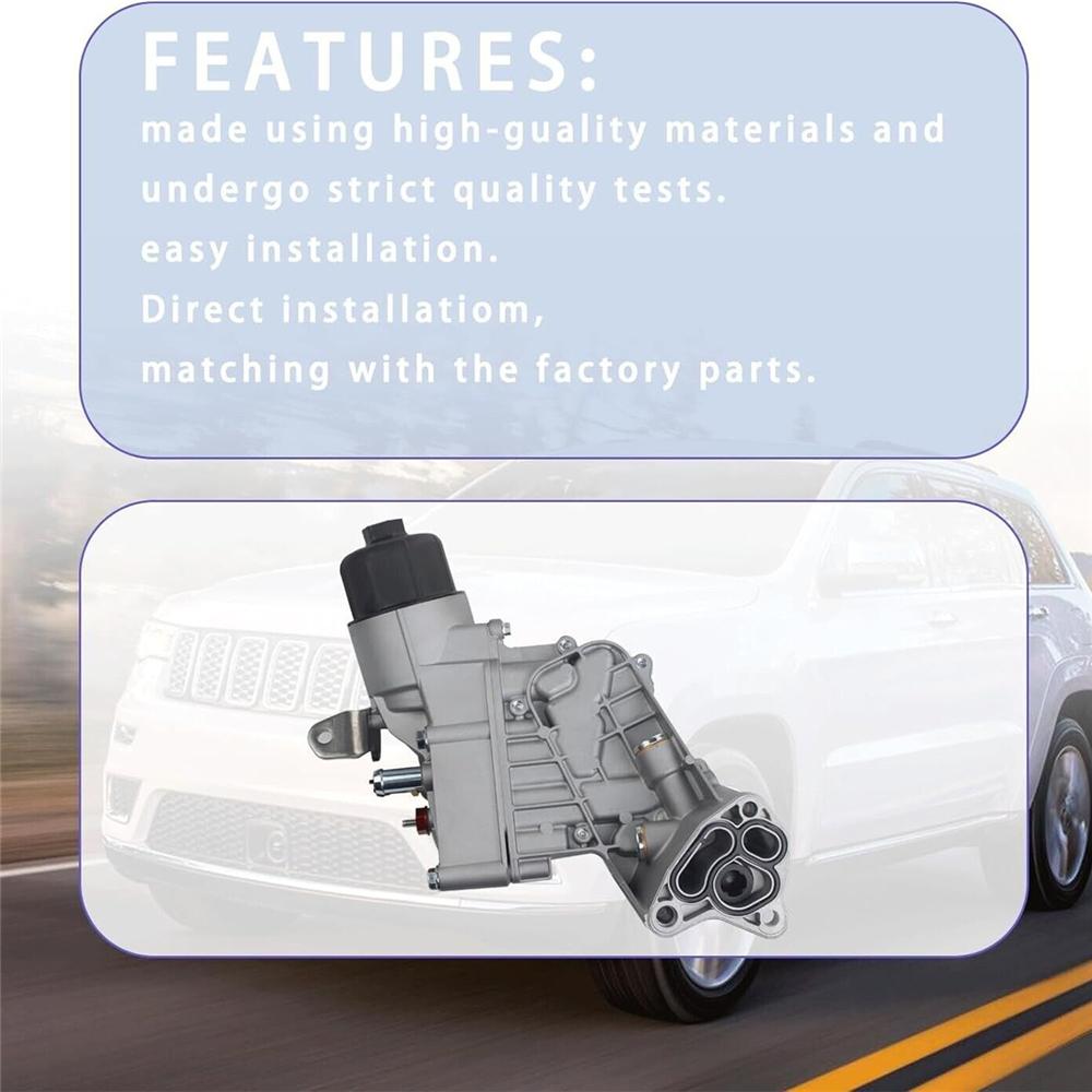 68525212AA Корпус масляного фильтра с масляным радиатором для 2014-20 Jeep Grand Cherokee 3.0L Дизель