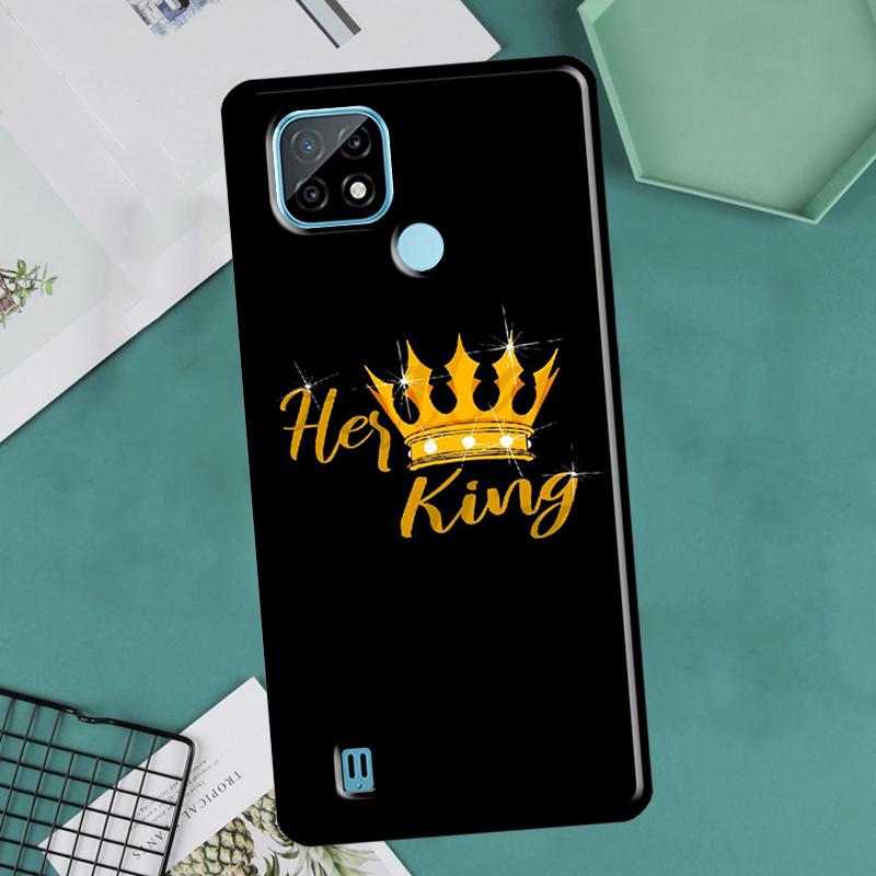 Чехол Crown QUEEN & KING для пар OnePlus Nord 2 9 10 Pro 9R 10R 8T Чехол для Realme GT Master Neo 2 3 8i 9i 8 Pro