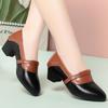 Туфли для мам, женские туфли на мягкой подошве, весна и осень 2025, новые универсальные остроносые маленькие кожаные туфли, цветные женские кожаные туфли из мягкой кожи