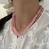 Изысканное 4 6 8 мм Бусины Розовые Синие Натуральный Камень Бусины Ожерелье Для Женщин Простые Чокеры Ежедневные Вечерние Украшения Подарок