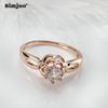 SIMJOO женское кольцо из розового золота с цирконием и розой, модный гламурный браслет