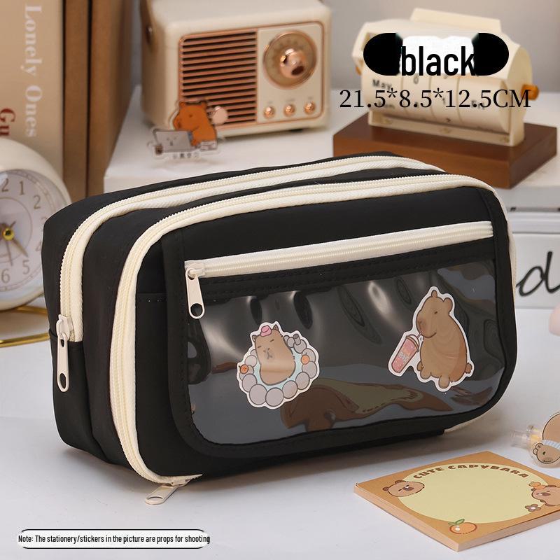 Вместительный пенал для учеников младших классов с простым корейским дизайном, идеально подходит для девочек.