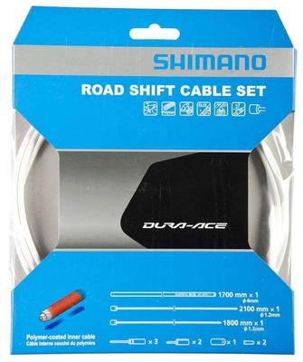 Запчасти для ремонта SHIMANO Комплект тросов переключения передач Полимерное покрытие 9000 Белый с носиком для Y63Z98920 RD-9000