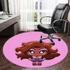 Charming Cartoon Character Chair Mat - Round Carpet for Home Decor, Office Use, Gift Idea - Suitable for Bedroom, Living Room, Various Rooms0465b