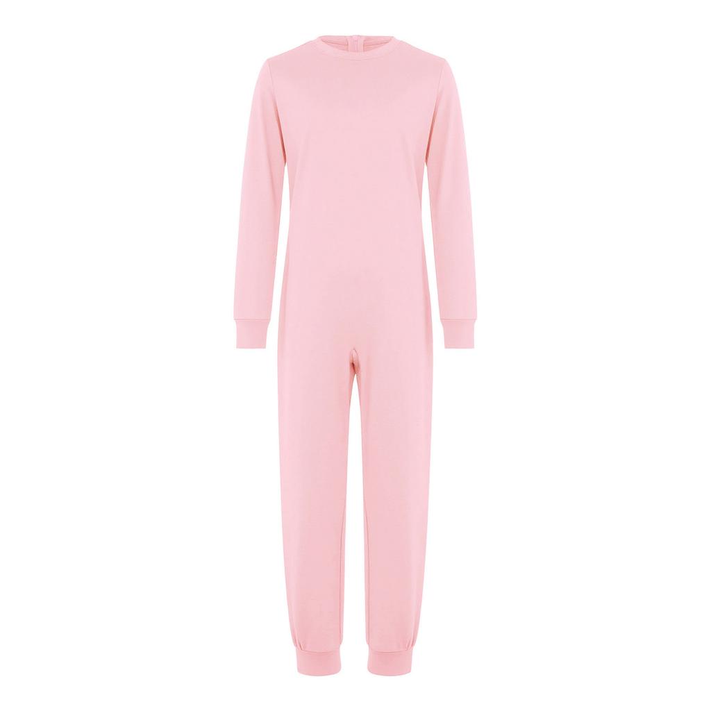 Unisex Kids Adaptive Clothing Round Neck Long Sleeve Back Zipper Cotton Jumpsuit Comfortable All Day Wear