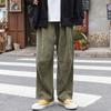Мужские брюки Широкие брюки Летняя модная одежда Повседневная вельветовая свободная хип-хоп уличная одежда Большие размеры Брюки прямые