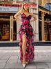 Fashion Chiffon Dress With 3d Print For Elegant Summer Evening Wear