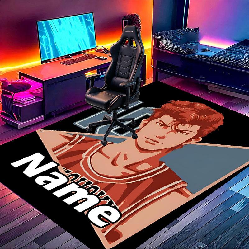 Custom Name Personalized SLAM DUNK Print Carpet, Versatile Home Decor Rug, for Playroom, Apartment, Balcony, Entryway, Hallway Gift